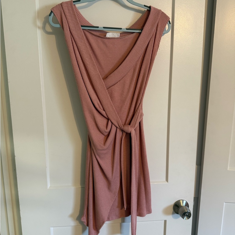 Sage Asymmetrical Dusty Pink Dress